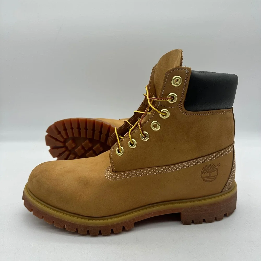 Timberland 10061 Mens 10M Wheat Nubuck 6-Inch Premium Waterproof Leather Boots